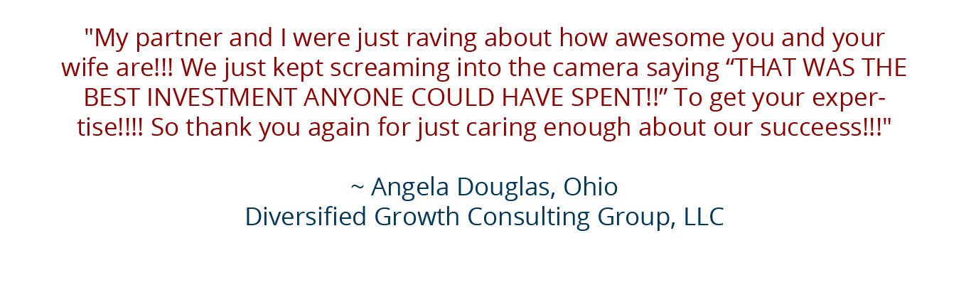 Angela Douglas Testimonial